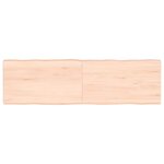 vidaXL Dessus de table bois massif non traité bordure assortie