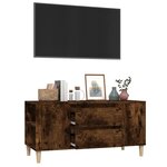 vidaXL Meuble TV Chêne fumé 102x44 5x50 cm Bois d'ingénierie
