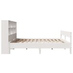 vidaXL Lit bibliothèque sans matelas blanc 160x200 cm bois pin massif