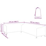 vidaXL Housse pour mobilier d'extérieur 355 x 275 x 80 cm