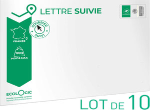 Prêt-à-Poster - Lettre Suivie - 100g - Enveloppes en lot de 10