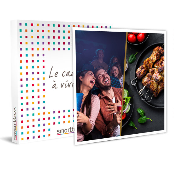 Smartbox - coffret cadeau - séance dans un cinéma pathé gaumont avec pop-corn et dîner dans un restaurant de charme en duo