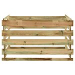 vidaXL Composteur de jardin à lattes 120x120x70cm Bois de pin imprégné