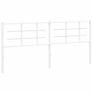 vidaXL Tête de lit métal blanc 193 cm