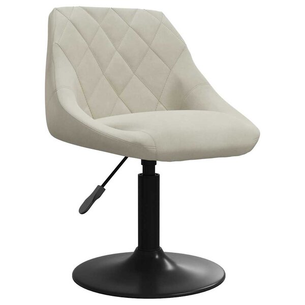 vidaXL Tabouret de bar Crème Velours