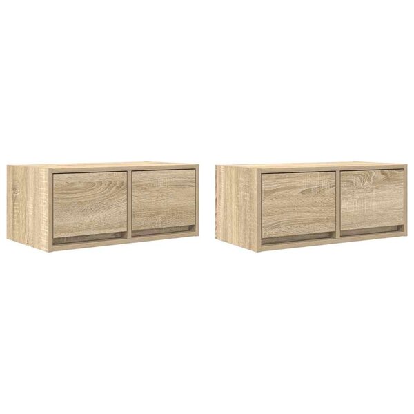 vidaXL Meubles TV 2 Pièces chêne sonoma 60x31x25 5 cm bois d'ingénierie
