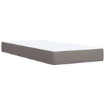 vidaXL Sommier à lattes de lit avec matelas Taupe 90x200 cm Tissu