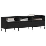 vidaXL Meuble TV Chêne noir 150 x 30 x 44 5 cm Bois d'ingénierie