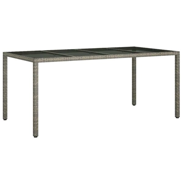 vidaXL Table de Jardin Gris 190 x 90 x 75 cm polyrotin