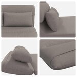 vidaXL Fauteuil de sol ajustable Taupe Tissu