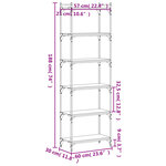 vidaXL Bibliothèque 6niveaux sonoma gris 60x30x188cm bois d'ingénierie