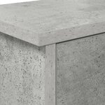 vidaXL Porte-manteau mural avec étagère Montage mural avec stockage avec porte Gris béton 50 x 20 x 30 cm