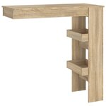 vidaXL Table bar murale Chêne Sonoma 102x45x103 5 cm Bois d'ingénierie