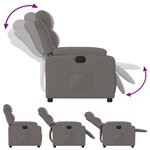 vidaXL Fauteuil inclinable Taupe Tissu