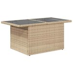 vidaXL Salon de jardin avec coussins 8 Pièces beige résine tressée acacia