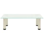vidaXL Meuble TV Givré 60x35x17 cm Verre trempé