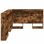 vidaXL Tête de lit de rangement Chêne fumé 120 cm Bois d'ingénierie