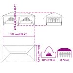 vidaXL Tente de fête pop-up 575 x 288 x 245 cm Bordeaux