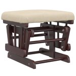 vidaXL Chaise berçante avec repose-pied Blanc crème Tissu