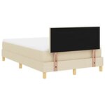 vidaXL Lit à ressorts avec matelas Crème 120 x 200 cm tissu