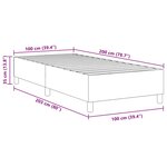 vidaXL Lit à ressorts Crème 100 x 200 cm Tissu en velours côtelé