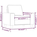 vidaXL Fauteuil Taupe 60 cm Tissu