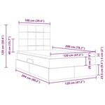 vidaXL Lit avec rangement et matelas Gris clair 120 x 200 cm Velours