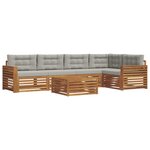 vidaXL Ensemble de canapés d'extérieur 6 Pièces Gris Naturel et Clair