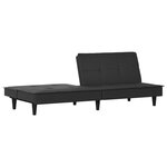 vidaXL Canapé-lit noir tissu