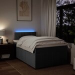 vidaXL Sommier à lattes de lit avec matelas Gris foncé 120x200cm Tissu