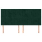 vidaXL Tête de lit Vert foncé 200x5x118/128 cm Velours