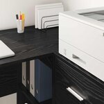 vidaXL Bureau d'angle avec tiroir 2 Pièces Chêne noir 102 x 50 x 75 cm