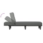 vidaXL Chaise longue gris foncé tissu