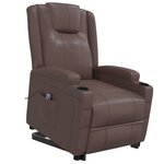 vidaXL Fauteuil Marron Similicuir