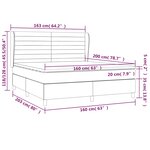 vidaXL Sommier à lattes de lit avec matelas Crème 160x200 cm Tissu