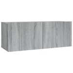 vidaXL Ensemble de meubles TV 2 Pièces Sonoma gris Bois d'ingénierie