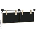 vidaXL Tête de lit suspendue Avec lumière LED Crème Tissu
