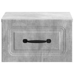 vidaXL Cabinet de chevet mural 2 Pièces Gris béton 34 5 x 33 x 20 cm