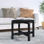 vidaXL Table basse Noir Ø 62 5x45 cm Bois massif de pin