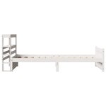 vidaXL Cadre de lit avec tête de lit sans matelas blanc 90x200 cm