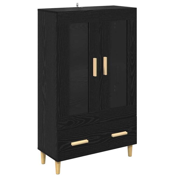 vidaXL Haut Armoire Chêne noir 70 x 31 x 115 cm Bois d'ingénierie