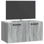 vidaXL Meuble TV mural Sonoma gris 59 5 x 31 x 30 cm Bois d'ingénierie