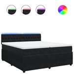 vidaXL Sommier à lattes de lit et matelas Noir 200x200 cm Velours