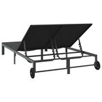 vidaXL Transat 2-personne Noir 115 x 206 x 75cm polyrotin