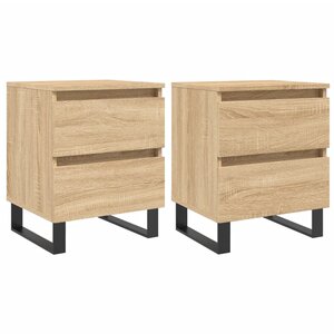 vidaXL Tables de chevet 2 Pièces chêne sonoma 40x35x50 cm bois ingénierie