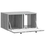 vidaXL Meuble TV mural 59 5 x 41 x 30 cm Sonoma gris Bois d'ingénierie