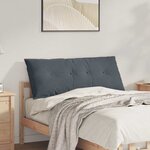 vidaXL Coussin de Dos Gris foncé 120 x 50 cm Tissu en velours côtelé
