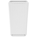 vidaXL Jardinières 2 Pièces blanc 32 5x32 5x57 cm polypropylène