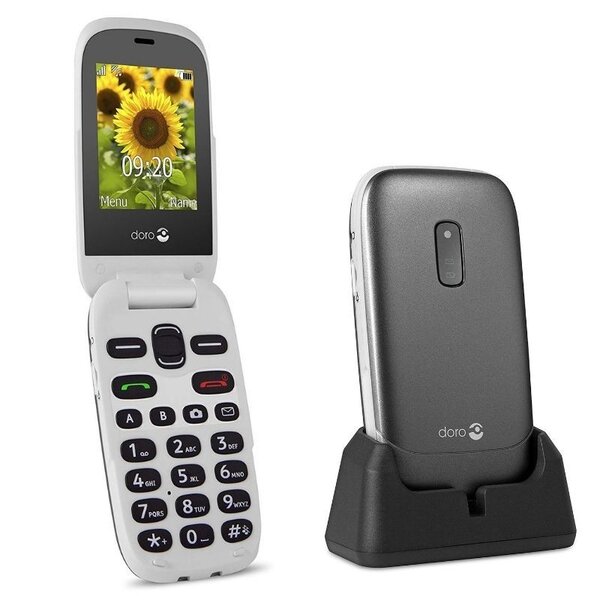Téléphone portable avec grand écran - doro 6030 (noir & blanc)