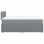 vidaXL Sommier à lattes de lit et matelas gris clair 120x190 cm tissu